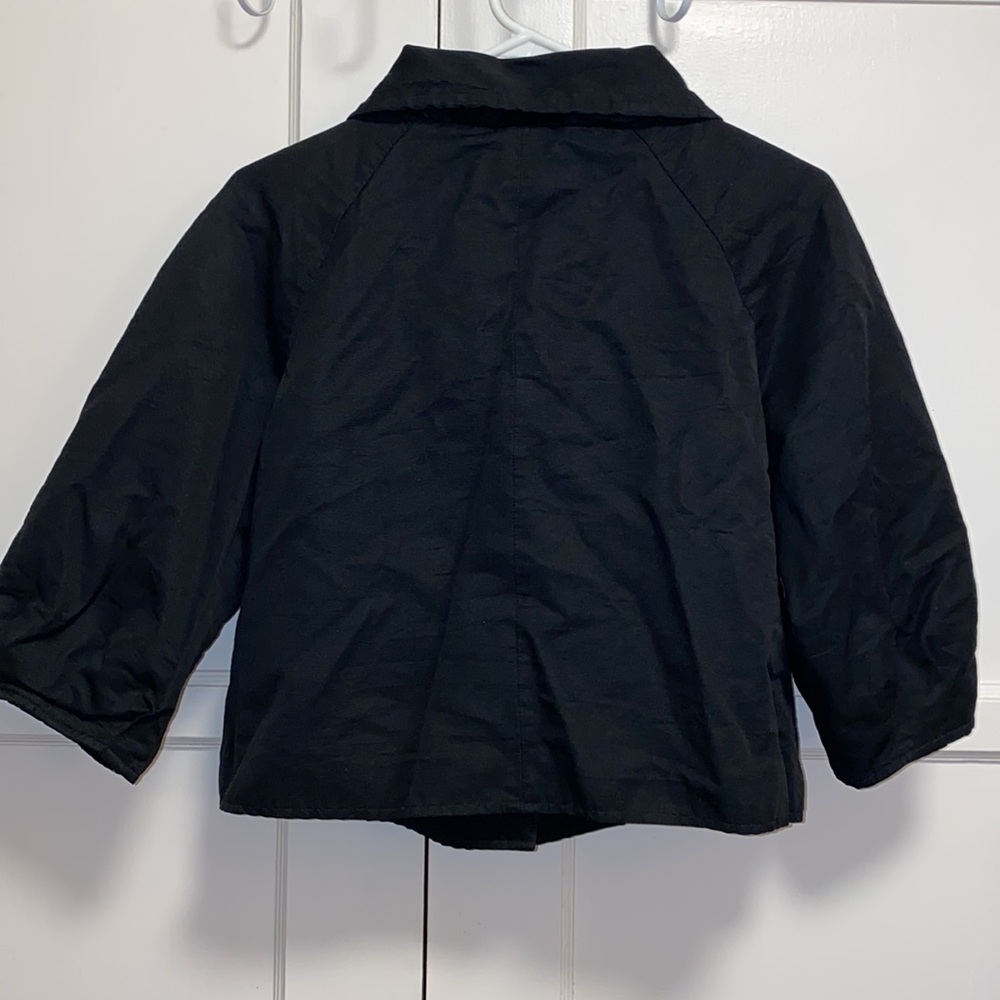 Apostrophe Medium Black Tab Button Up Jacket - image 4